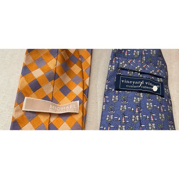 Lot Of 5 Meeting Street, M Kors, Vineyard Vines 100% Silk Neck Ties- Bright Fun! - Picture 9 of 14